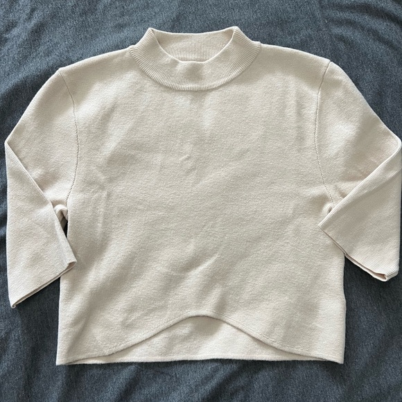 OAK + FORT Cropped Mockneck Sweater - Picture 2 of 7